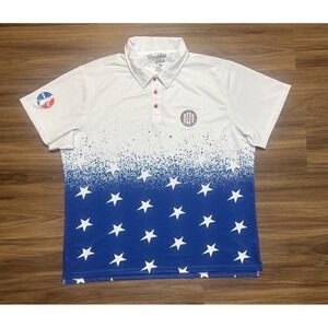 RSVLTS Breakfast Balls NWBA OL Glory Blue White Stars Basketball Polo Sz 2XL
